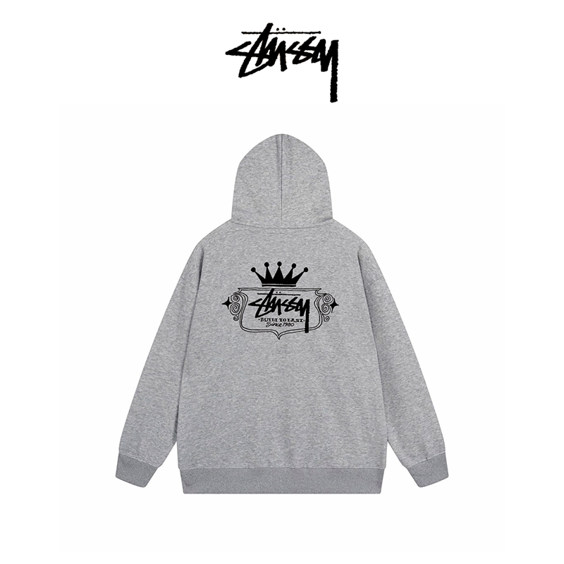 『 Stussy 』✈️พร้อมส่ง/ หุ้ม stussy BUILT TO LAST ZIP HOODIE เสื้อฮู้ดซิปหลวม