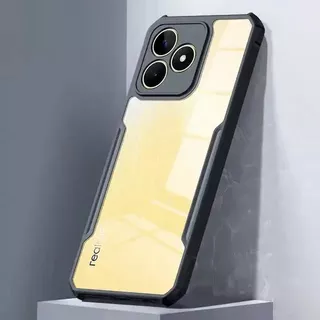 เคส กันกระแทก ขอบดำ For Realme Note60 Note50 Realme C61 C51 C53 C63 Realme 11 11X C55 เคสหลังใส หลังแข็ง ขอบนิ่ม