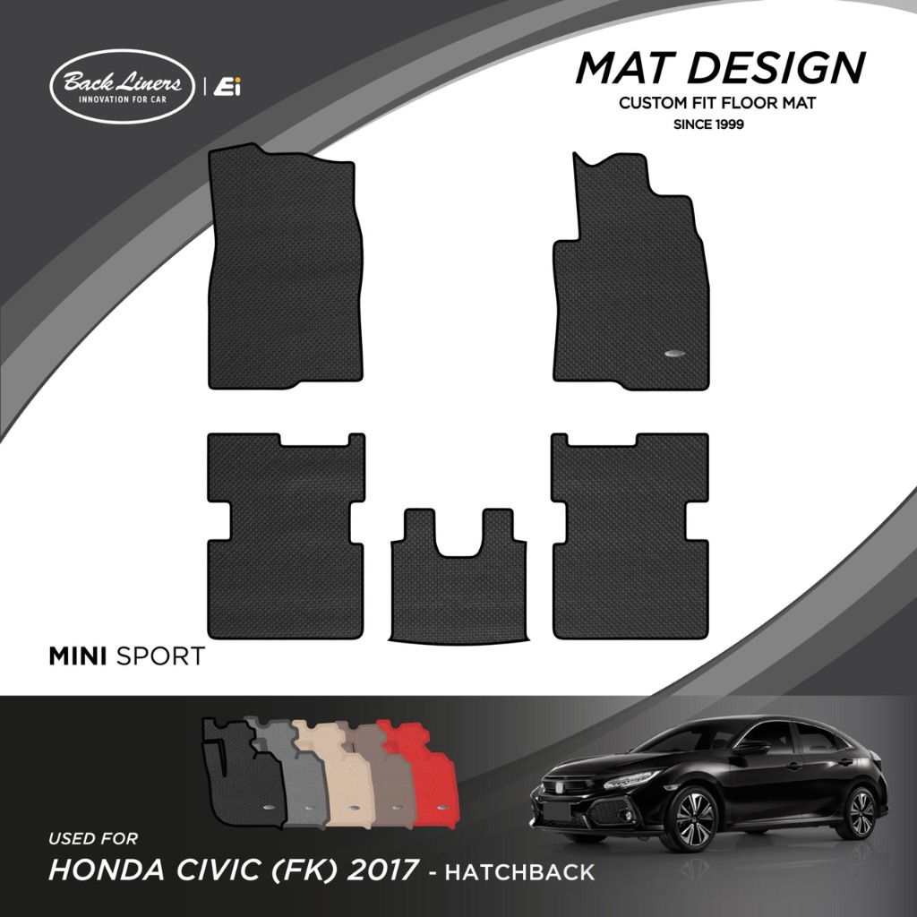 พรมปูพื้นรถยนต์เข้ารูปสำหรับ Honda Civic รุ่นFK (ปี2017-2021)