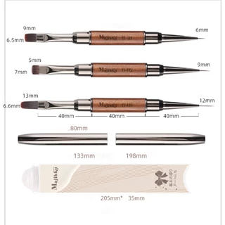 Majikku พู่กันเพ้นท์ ใช้งานได้ 2 ด้าน พู่กันปลายแหลม Nail Brush พู่กันทาสีเล็บ ตัดเส้น ใช้งานง่าย ไม่แตกง่าย