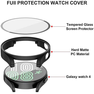 เคส Samsung Galaxy Watch 7 + เคสฟิล์มกระจกในตัวสำหรับ Samsung Galaxy Watch 6 5 40mm 44mm เคสกระจกนิรภัย