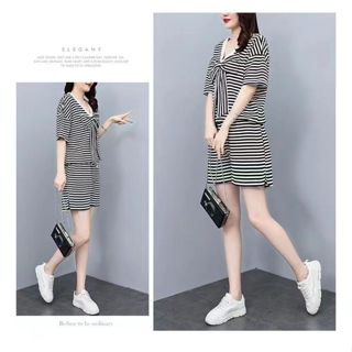 FASHION.61 ชุดเซต 2 ชิ้น เสื้อแขนสั้นเว้าหน้าเว้าหลัง+กางเกง…