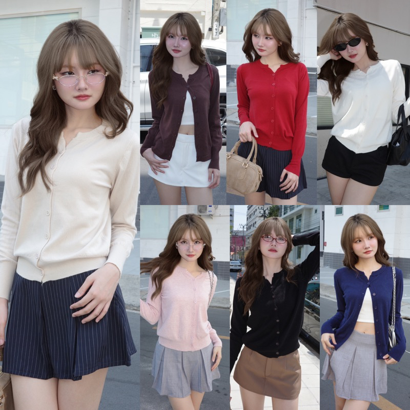 เสื้อไหมพรมคาร์ดิแกนผู้หญิง สีดำ ผ้านุ่ม ใส่สบาย ใส่ทำงาน รุ่น Comfy Cardigan by BEMYCHIC