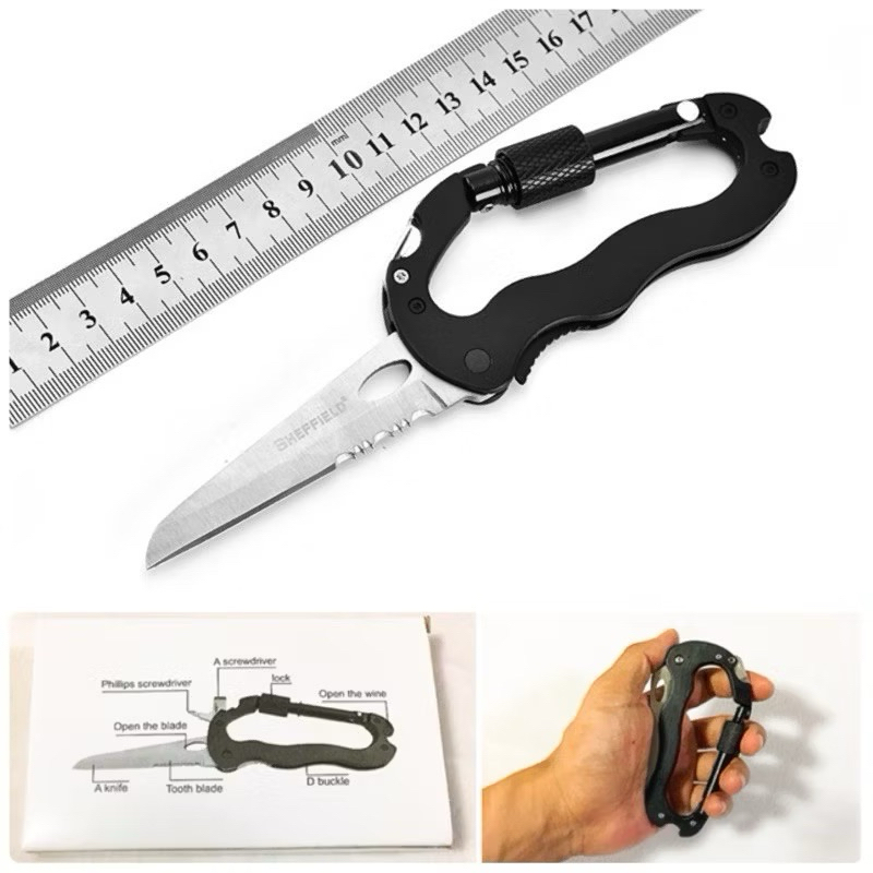 พวงกุญแจ Carabiner มีพก ไขควง เอนกประสงค์