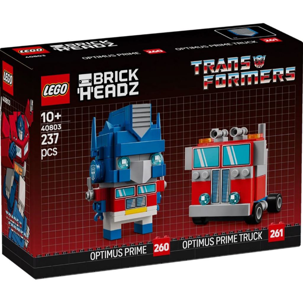 LEGO® BrickHeadz™ Transformers Optimus Prime Robot & Vehicle 40803