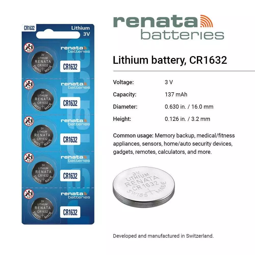ถ่านกระดุม RENATA CR1632 3V thumbnail 4