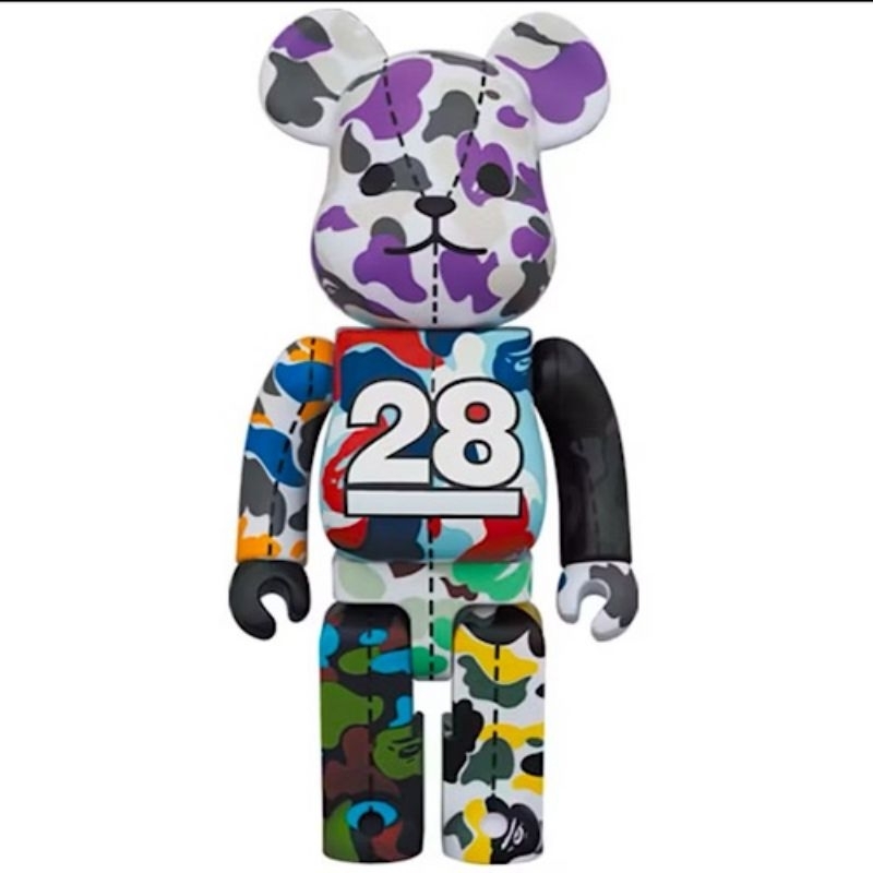 NEW !!!Bearbrick x BAPE 28th Anniversary Camo #1 400%