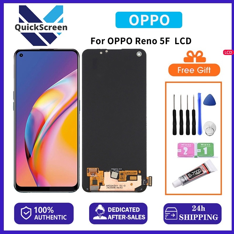 Original For TFT OPPO Reno5F / 6z 5G/8 4G/A94 4G/A94 5G/4se/Reno5Z/Reno5lite/RealmeQ2pro/V15 LCD/7pr