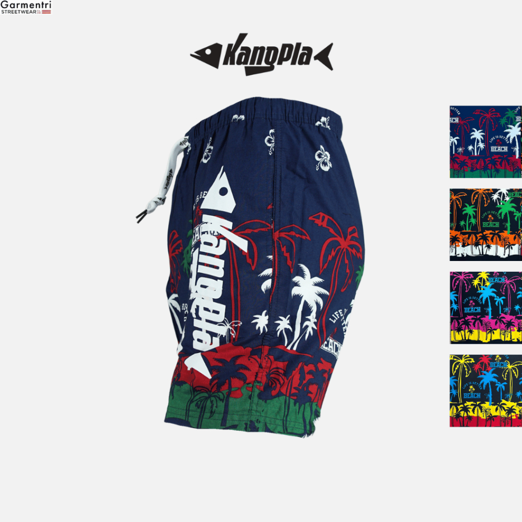 กางเกงลาย ต้นมะพร้าว กางเกงขาสั้น New Kangpla 4 สี รูปที่ 2