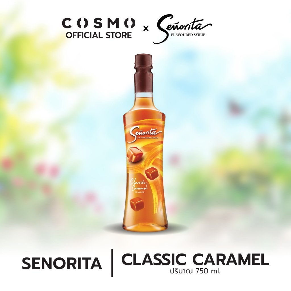 Senorita - Classic Caramel Syrup เซนญอริตา น้ำเชื่อมแต่งกลิ่นคลาสสิค คาราเมล 750ml.(1 ขวด)