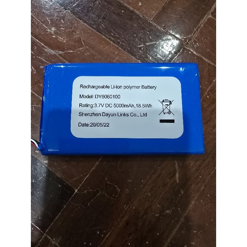 แบตเตอรี่ลิเธียม 3.7v 5000mAh พร้อมBMSป้องกัน แบตเตอรี่แพ็ค ขนาด 10.5*6*1.4 ซม.