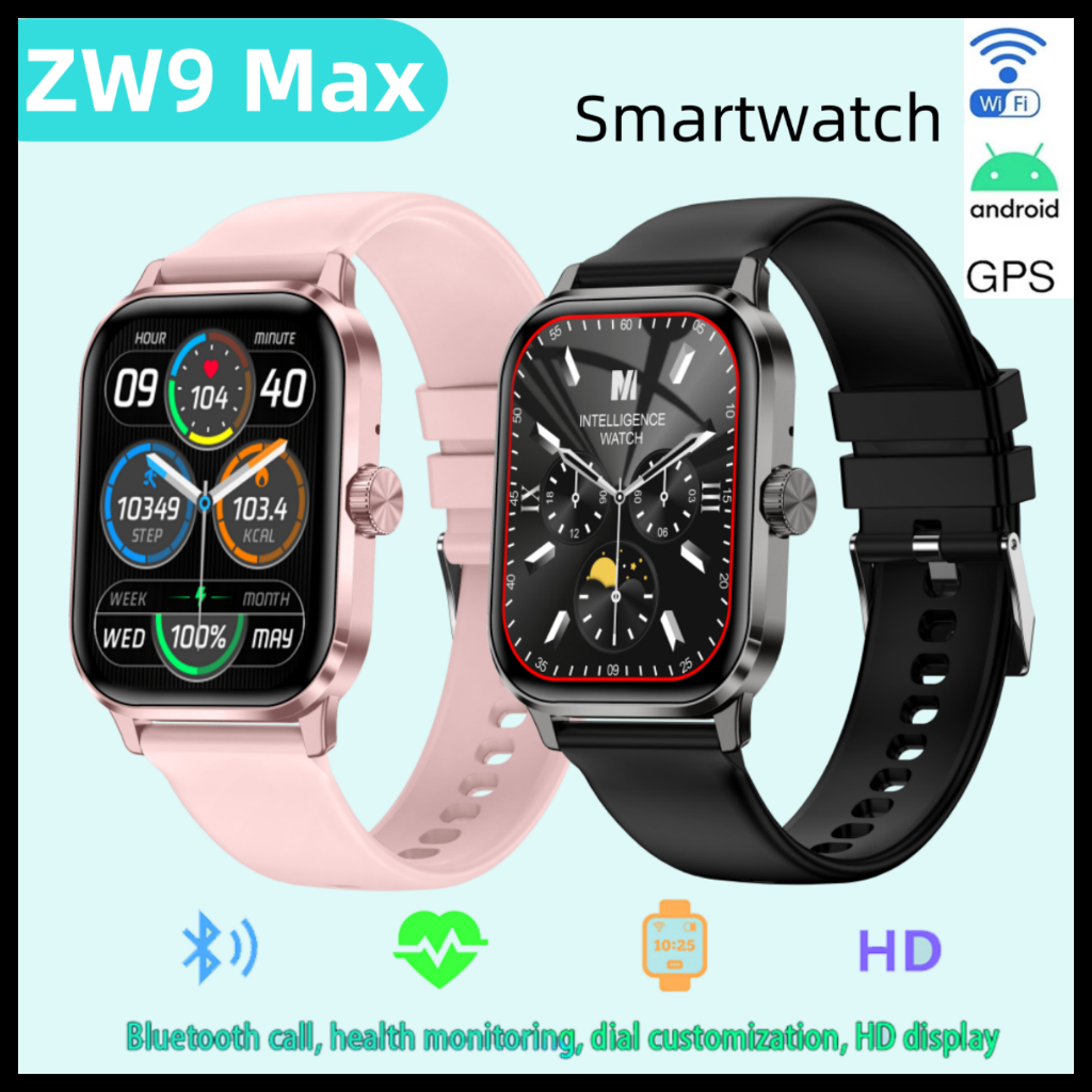 ZW9 Max Smartwatch รุ่นเดียวกัน นาฬิกาอัจฉริยะ รองรับภาษาไทย นาฬิกากันน้ำ Android iOS Heart rate mon