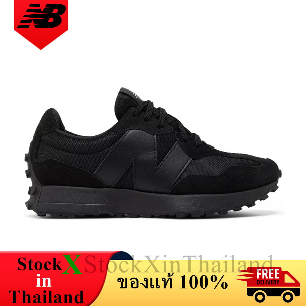 ของแท้ 100% New Balance 327 Triple Black รองเท้าผู้ชาย รองเท้าผู้หญิง MS327CTB
