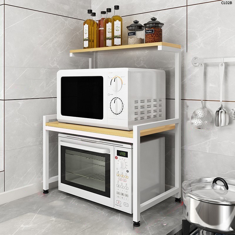 ชั้นคร่อมไมโครเวฟ มีพร้อมส่ง ชั้นวางในครัวอเนกประสงค์ คร่อมไมโครเวฟ จัดระเบียบเครื่องปรุง - รูปที่ 6