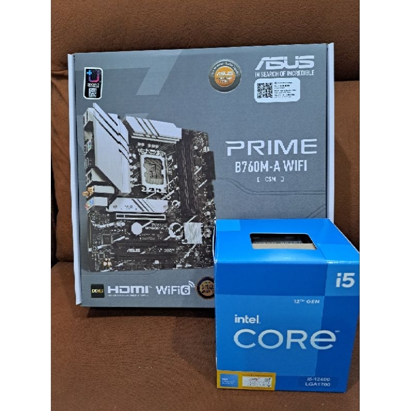 เมนบอร์ด Asus prime B760m-A wifi DDR5 พร้อม Cpu i5 12400 มือ 1 จัดเซ็ตคุ้มๆ