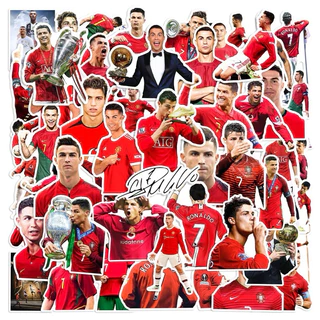 สติ๊กเกอร์ Ronaldo 70 โรนัลโด้ 50ชิน Real Madrid cr7 ฟุตบอล มาดริด แมนยู บาร์ซ่า บาซ่า ronaldo liverpool เสื้อ บอล messi