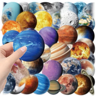 สติ๊กเกอร์ 🪐 ดวงดาว 68 อวกาศ 50ชิ้น จักรวาล ดาราศาสตร์ galaxy นาซ่า นักบินอวกาศ NASA ยานอวกาศ UFO จรวด ดาว ติด กระเป๋า