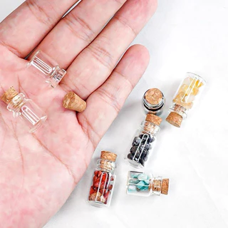 ✨พร้อมส่งในไทย (10ขวด)✨ขวดแก้วจิ๋ว✨ฝาไม้✨ขนาด 1 ml
