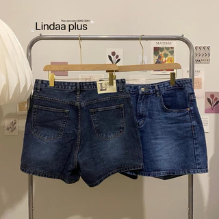 ✅สีใหม่ ดำฟอก+น้ำตาลฟอก /LD/ กางเกงยีนส์ขาสั้น แพทเทิร์นสาวอวบอ้วน เอวสูง เก็บทรง ผ้าฟอกอย่างดี ใส่สบาย ไม่รั้ง
