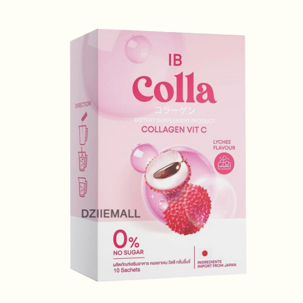 IB Colla Collagen Vit C ไอบี คอลลา คอลลาเจน วิตซี 1 กล่อง บรรจุ 10 ซอง