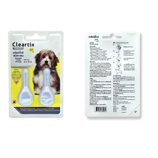 Cleartix (แพค 2 หลอด) ยาหยดกำจัดเห็บหมัด สุนัข และแมว เคลียร์ติ๊กซ์