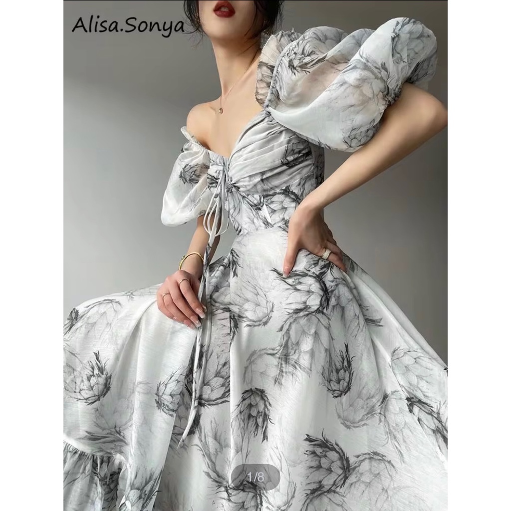 Alisa sonya เดรสสไตล์เจ้าหญิง เดรสแขนตุ๊กตา