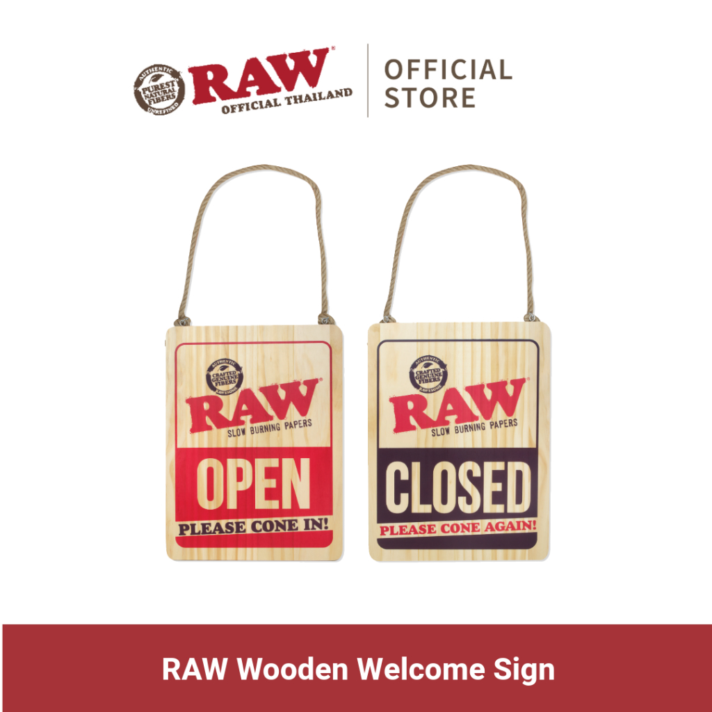 ป้ายตกแต่ง RAW Wooden Welcome Sign อุปกรณ์ตกแต่งร้าน ของสะสมสุดพิเศษจาก Raw Thailand