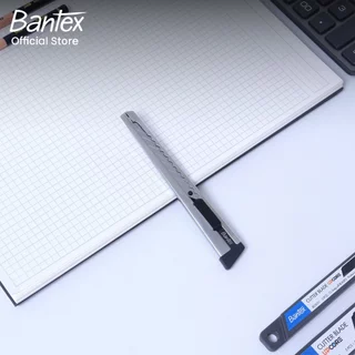 Bantex คัตเตอร์ คัตเตอร์ตัดกระดาษ 9mm กระชับมือ ตัดง่าย มีที่ตัดใบมีดในตัว วัสดุแข็งแรง Cutter