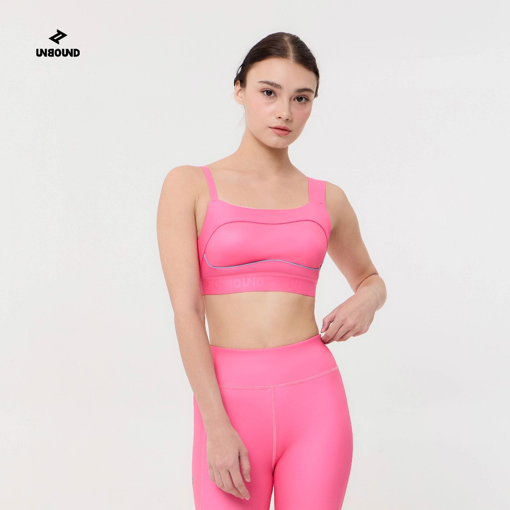 UNBOUND ASTRO CAMO AURORA SPORTS BRA สปอร์ตบราสีชมพู ทรงสวย กระชับ ยืดหยุ่น มีฟองน้ำ