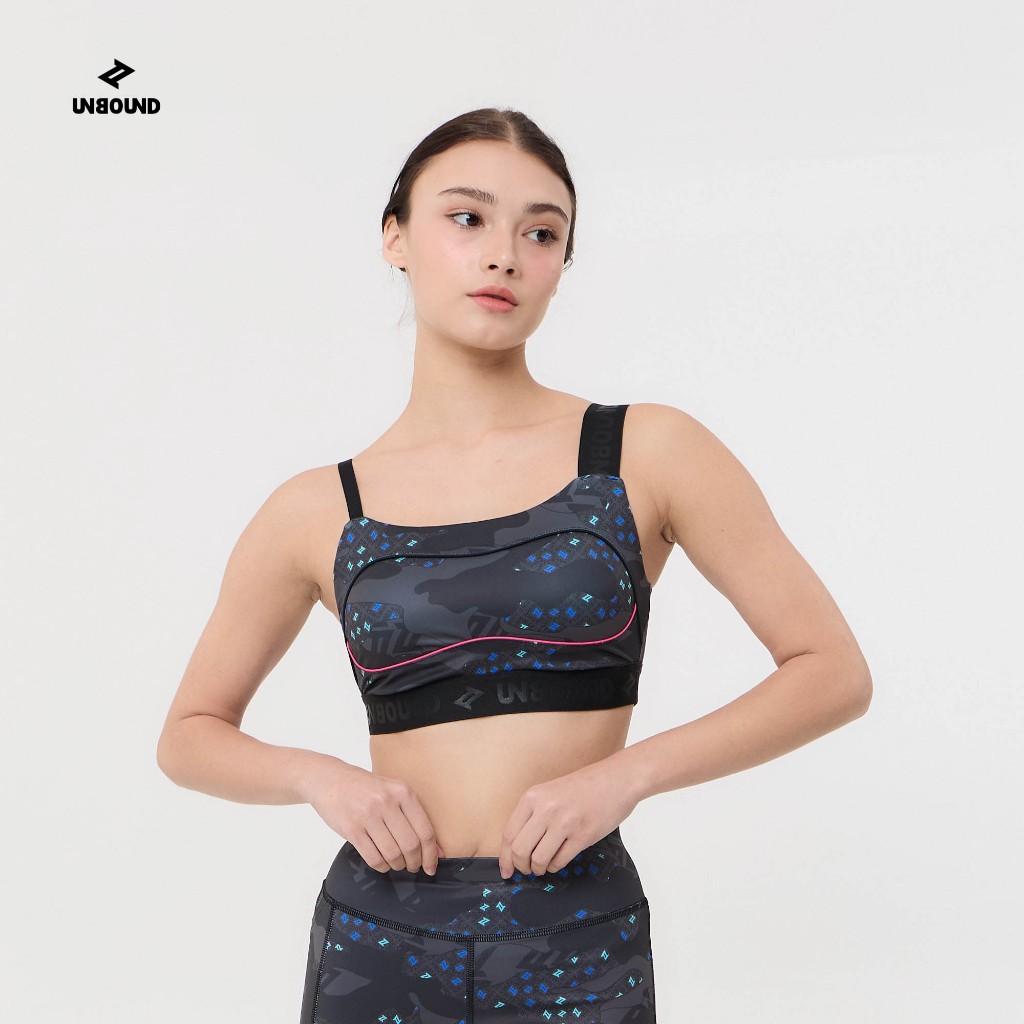 UNBOUND ASTRO CAMO SPORTS BRA สปอร์ตบรา ลายพรางคาโม่ ทรงสวย กระชับ ผ้าแห้งไว ยืดหยุ่น มีฟองน้ำ