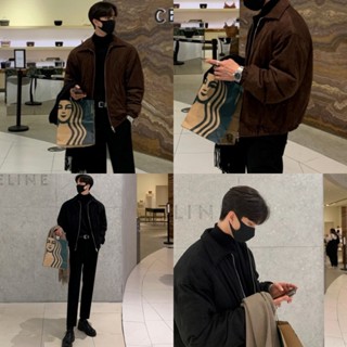 แจ็คเก็ตหนังกำมะหยี่ ปลายจั๊ม รุ่นหนา สไตล์เกาหลี J110