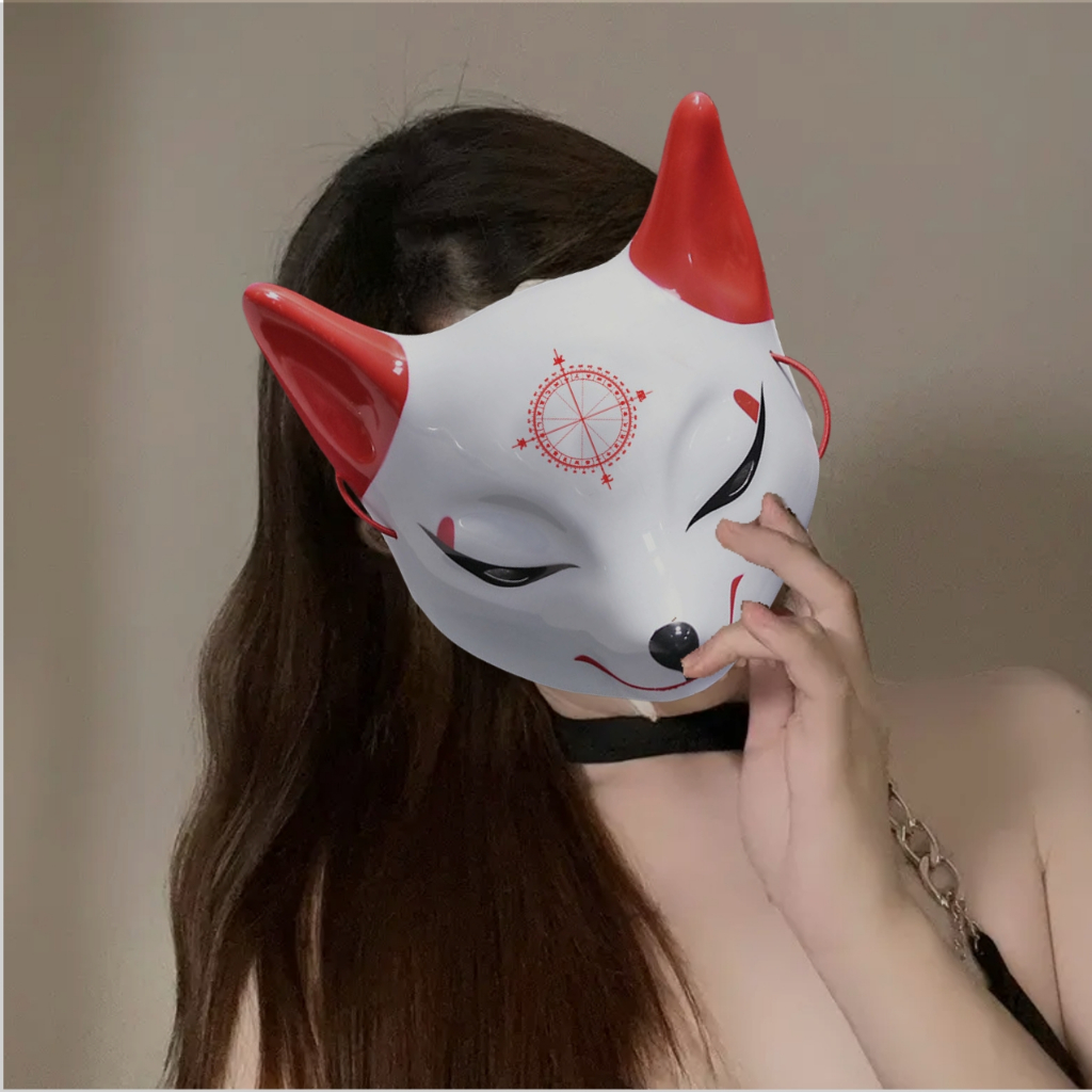 ร้านส่งไวจากกรุงเทพ⚡หน้ากากจิ้งจอกญี่ปุ่น หน้ากากcosplay หน้ากากญี่ปุ่น สไตล์อนิเมะ พร็อพถ่ายภาพ - รูปที่ 2