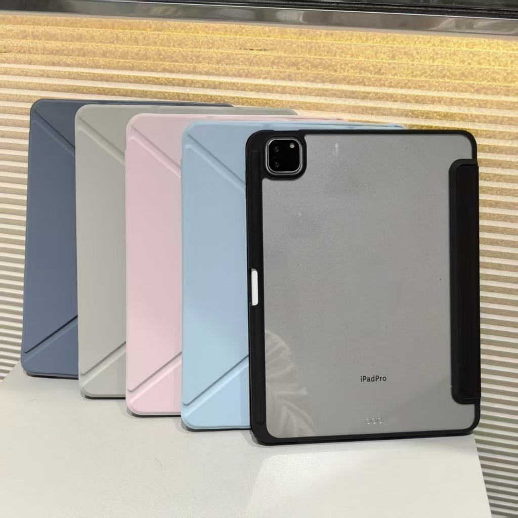 เคสไอแพด หลังใส มีช่องใส่ปากกา เคสไอแพด gen10 Air4 Air5 Air6 Air13 Gen7 gen8 gen9 10.2 Pro11 gen5 Gen6 9.7เคสตัววาย case