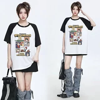 เสื้อยืดแฟชั่นผู้หญิงกําลังฮิตใหม่ล่าสุด oversize เสื้อผ้าคนอ้วนไซส์ใหญ่ เสื้อโอเวอร์ไซส์เกาหลี ลายการ์ตูนน่ารักๆ สวยๆ