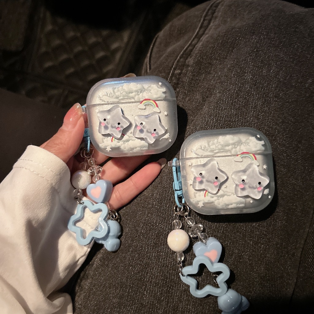 【 ดาวห้อย 】เคสหูฟัง i12 i11 i13 เคสใสการ์ตูนนูน 1 2 3 เคสหูฟังบลูทูธ gen gen1 gen2 เคสหูฟังไร้สาย Pr