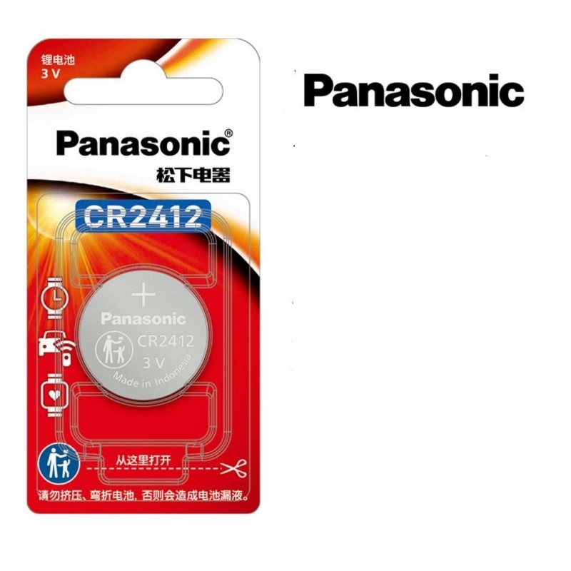 (แพคเกจสีแดง) ถ่าน Panasonic CR2412 Lithium 3V แพคเดี่ยว จำนวน 1ก้อน ของแท้ แพคนำเข้าจากฮ่องกง