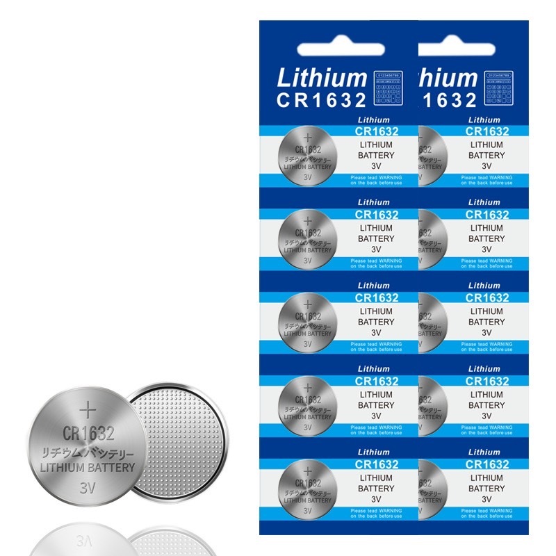 ถ่านกระดุม Lithium 3V CR1632 สำหรับไม้เซลฟี่, นาฬิกา, เครื่องคิดเลข, เครื่องมืออิเล็กทรอนิกส์, บันทึกเสียง และเครื่องใช้