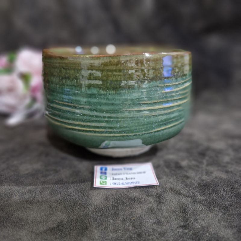 Matcha Chawan Japanese green Tea Bowl Mino yaki ware #chawan #matchabowl