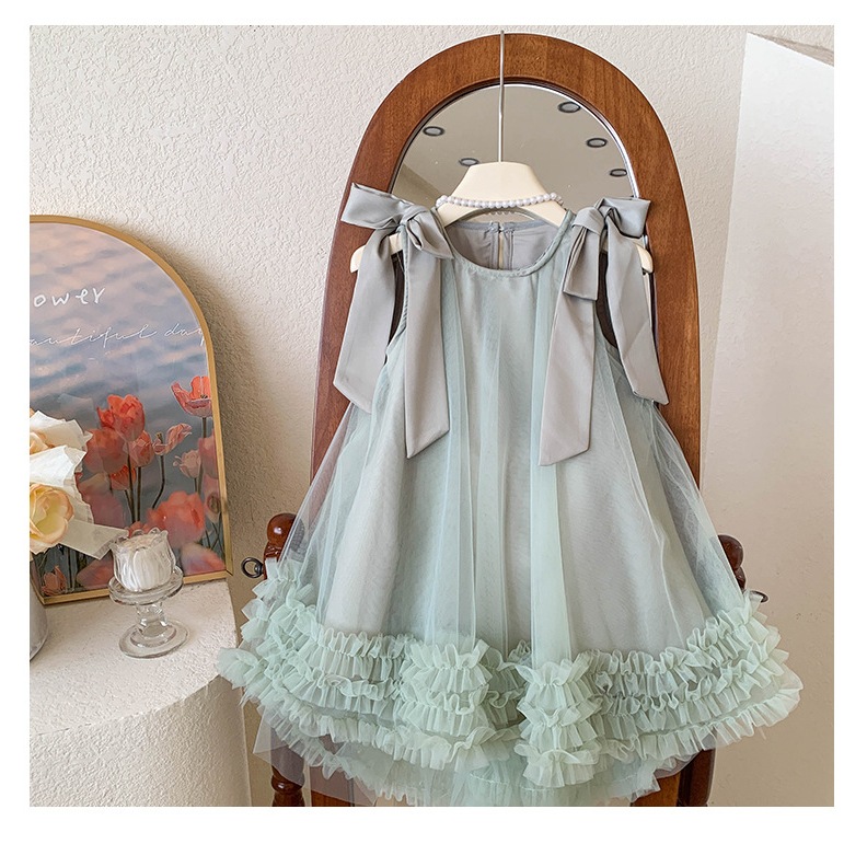 B376  ชุดราตรีเด็กออกงานสีพาสเทล