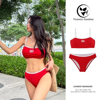 ชุดว่ายน้ําบิกินี่ ทูพีช ชุดบิกินี่ สไตล์เกาหลี swimming มีฟองน้ำ beach#0458