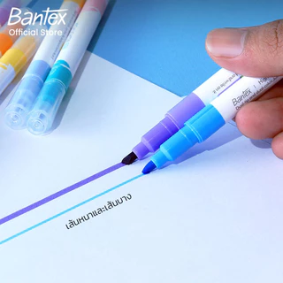 Bantex ปากกาไฮไลท์ สีพาสเทล ปากกาเน้นข้อความ 8แท่ง 16สี เมจิค เน้นข้อความสำคัญ 2หัว ระบายสี Highligh
