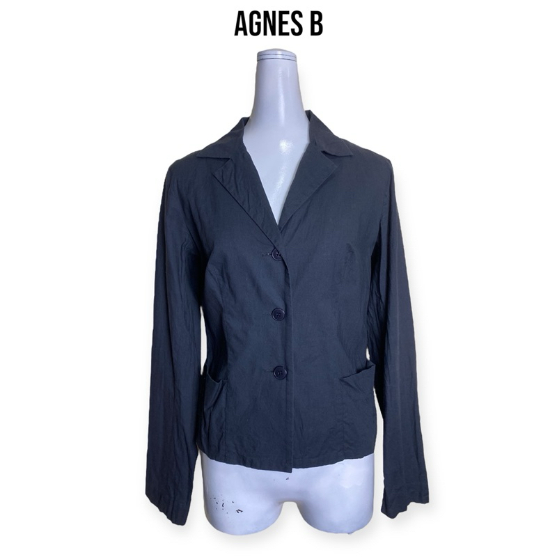 Agnes B เสื้อเบลเซอร์หญิงสีน้ำเงินเข้ม