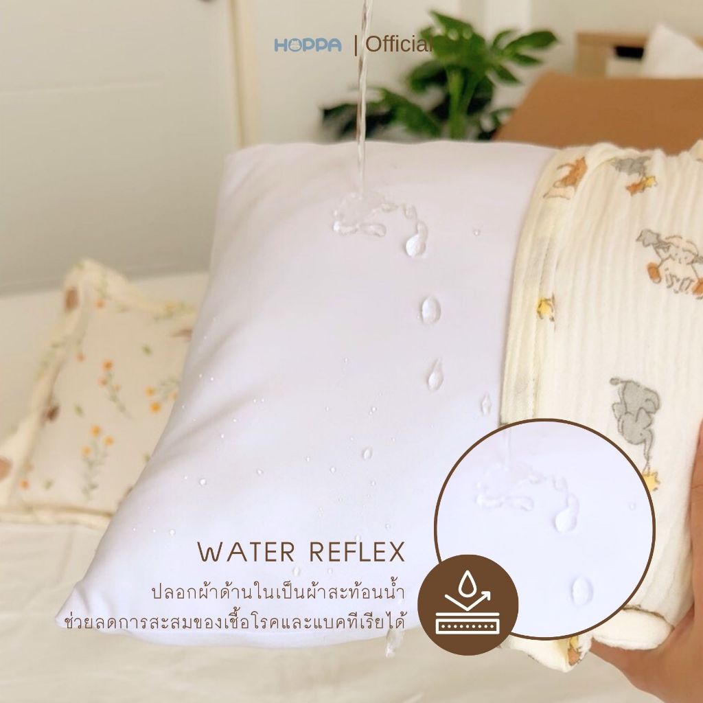 HOPPA หมอนบอดี้เด็ก หมอนข้าง หมอนข้างเด็ก ลดการสะสมของเชื้อโรคและแบคทีเรีย ผ้ามัสลินคอตตอน สัมผัสนุ่ม ถอดซักได้ - รูปที่ 5