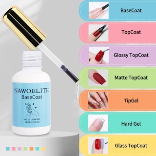 Nawoelite ไพรเมอร์ กาวติดเล็บ top coat เจล ไพรเมอร์กาวเล็บเจล เล็บเจลเงางาม กาวติดเล็บมืออาชีพ ดูแลสุขภาพเล็บ