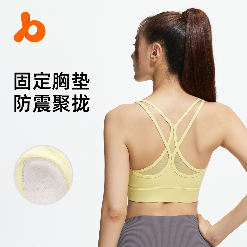 เสื้อบราโยคะ SportBra สปอร์ตบราออกกำลังกาย สายเดี่ยวไขว้หลังตะข่ายหลัง ทรงใหม่สวยใส่สบายทรงสวย บราเย็บติด JYMN069