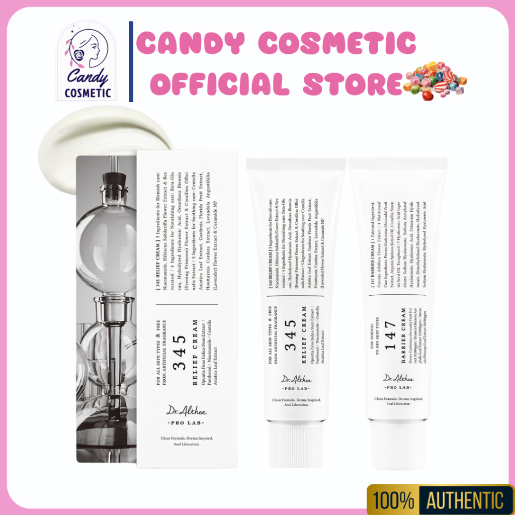 [พร้อมส่ง/ฉลากไทย]Dr.Althea 345 Relief Cream 50ml เพื่อผิวแพ้ง่าย และผิวอักเสบจากสิว
