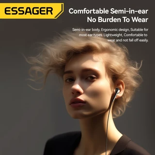 Essager Samsung คอมพิวเตอร์พีซีเฮดโฟนแบบมีสายอินเอียร์3.5มม. พร้อมไมโครโฟนสำหรับ Xiaomi เรดมี่หูฟังหูฟังสมาร์ทโฟน