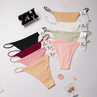 ZH.6759กางเกงชั้นในผู้หญิงจีสตริงสีพื้น บิกินี่เซ็กซี่เอวต่ำ…