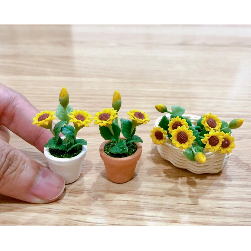 ✨New✨แบบใหม่ กระถางทานตะวันจิ๋ว ขนาดความสูง 4 cm. ราคา/ชิ้น