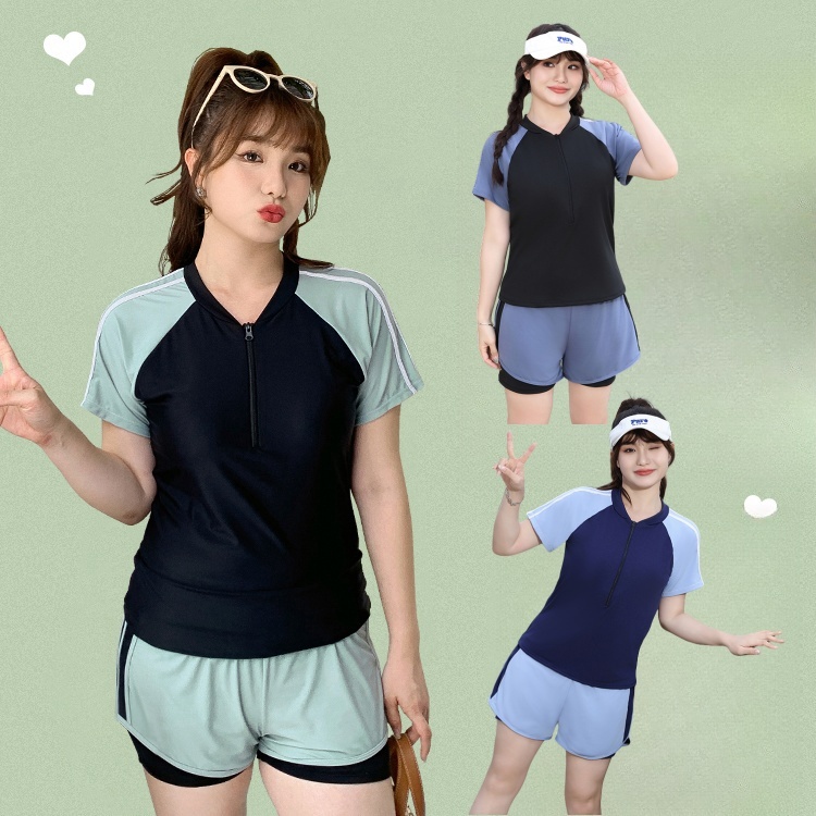 50-80KG ชุดว่ายน้ำสาวอวบ ชุดดำน้ำ ผ้าเนื้อดี กันUV ผ้าดีคัตติ่งเนียบ ขนาดใหญ่ หลากหลายสไตล์ 96186